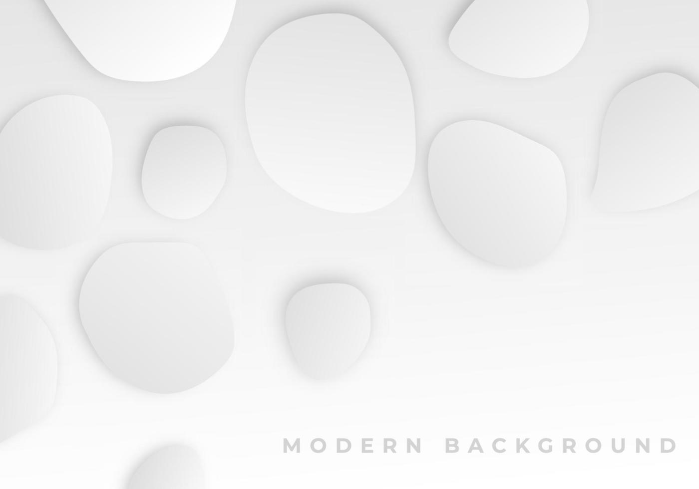 Abstract White Circle Dimension Shape Background with Copy Space for