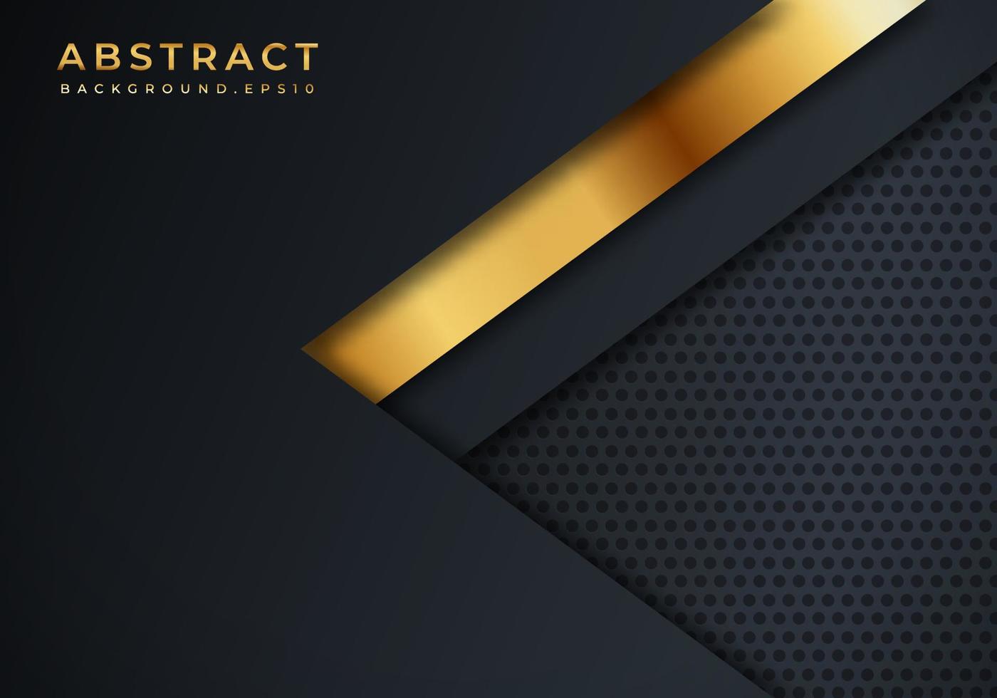 capas superpuestas geométricas negras premium abstractas textura efecto dorado estilo de lujo sobre fondo oscuro con espacio de copia vector