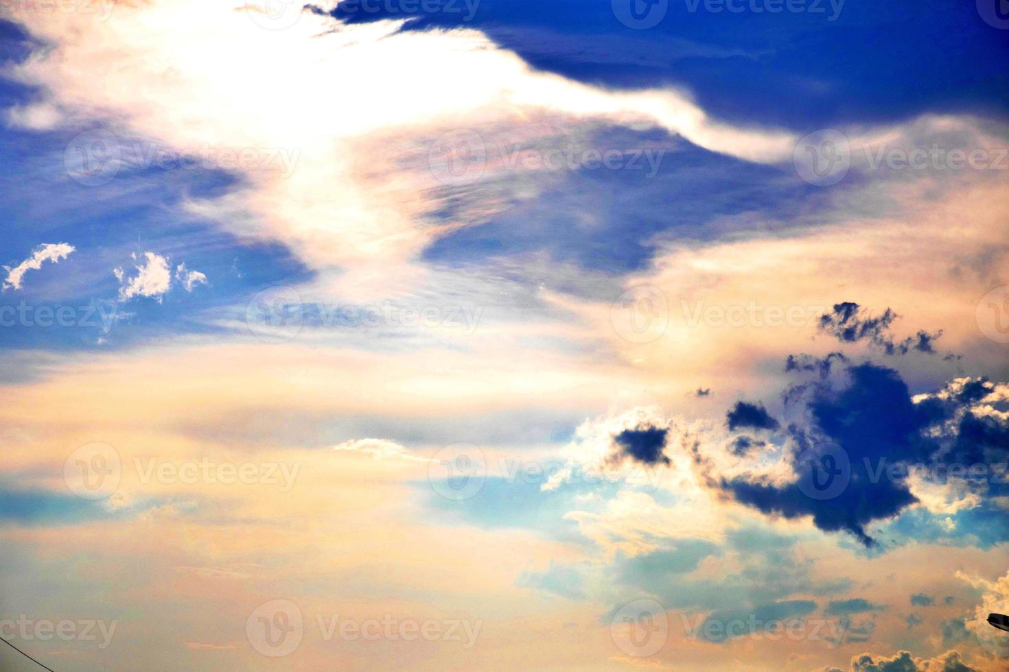 Blue sky background and white clouds soft focus. blue sky cloudsfor background.Natural background. photo