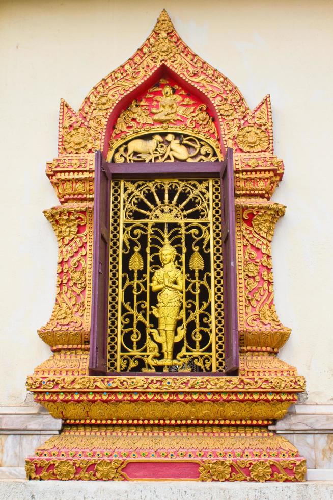 Traditional Thai style window temple photo