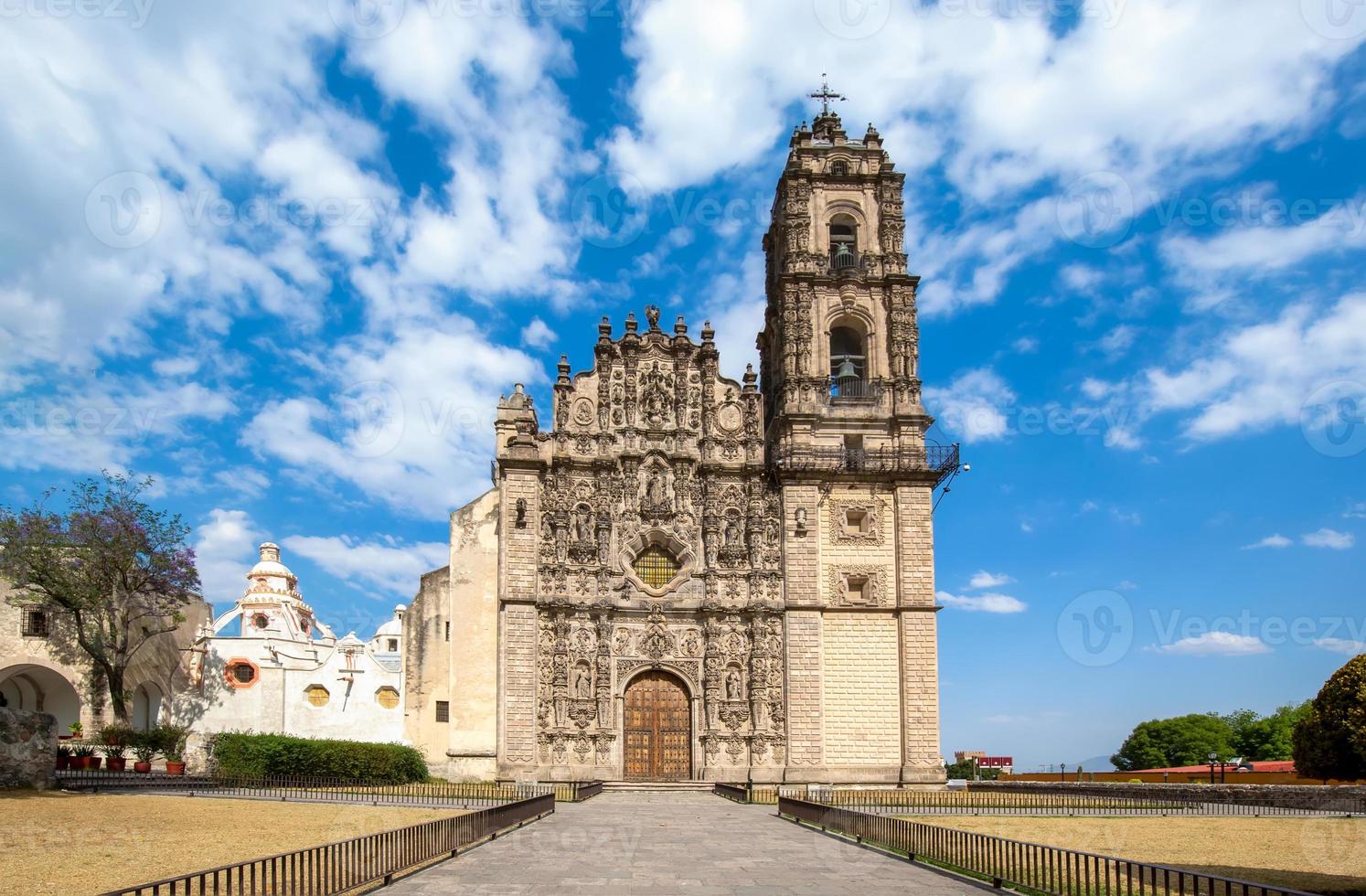 Mexico, Tepotzotlan central plaza and Francisco Javier Church in historic city center photo