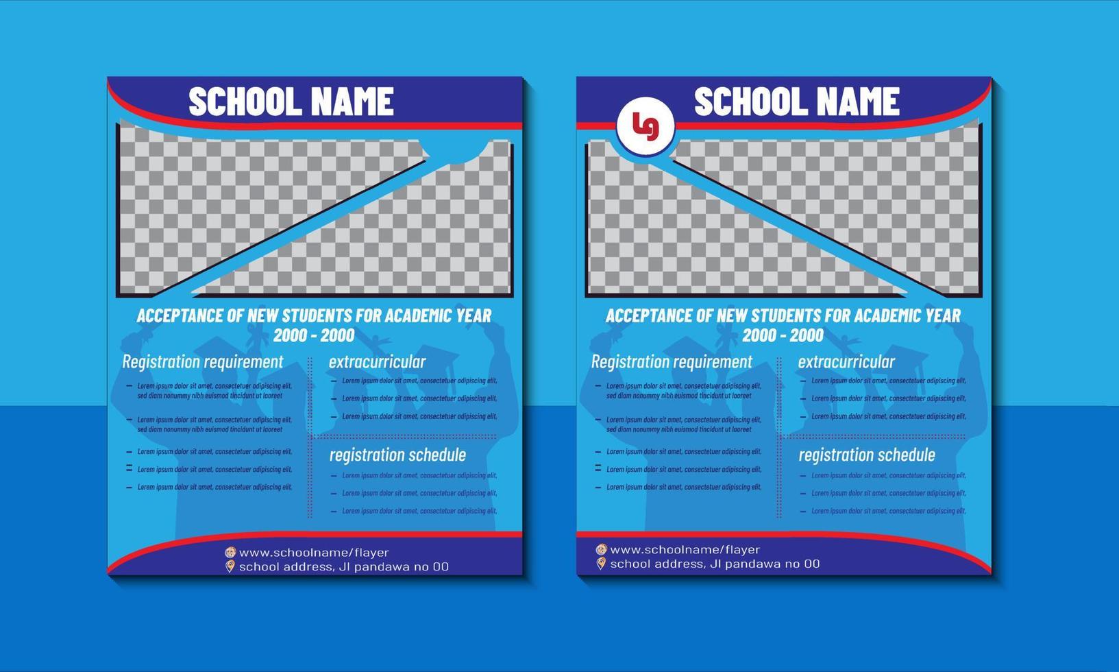 school flyer accepting new students vector