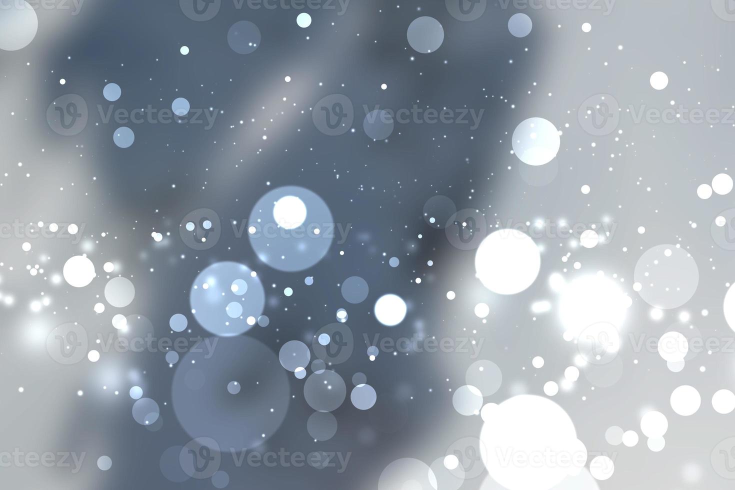 Beautiful bokeh christmas winter blurred background. New year Winter art design, beautiful bokeh circles, copy space, banner format. photo