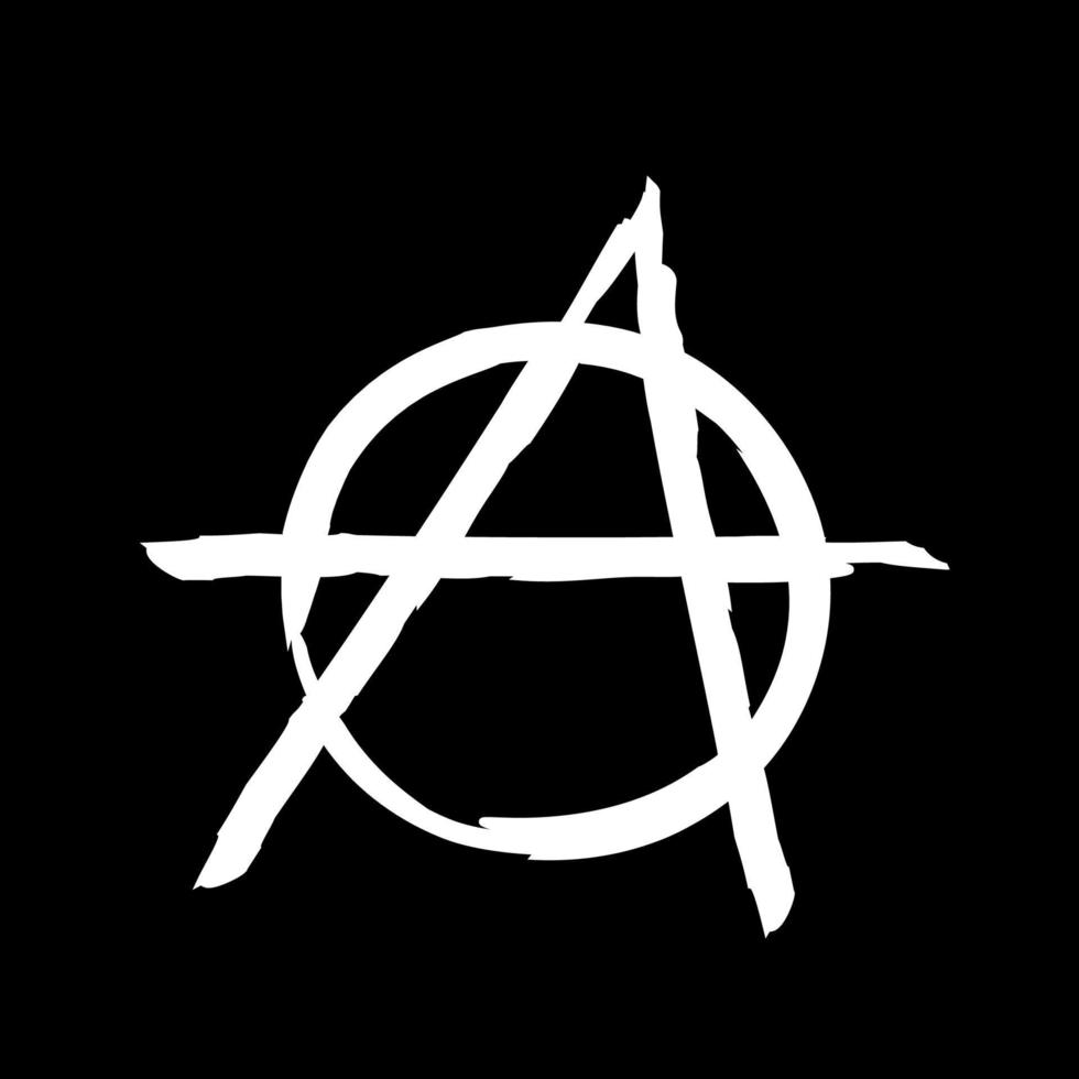 Anarchy symbol. Vector sign