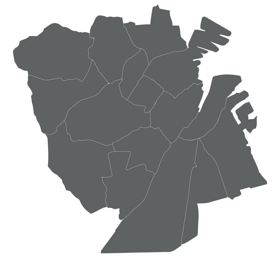 mapa de alta calidad de la ciudad vector