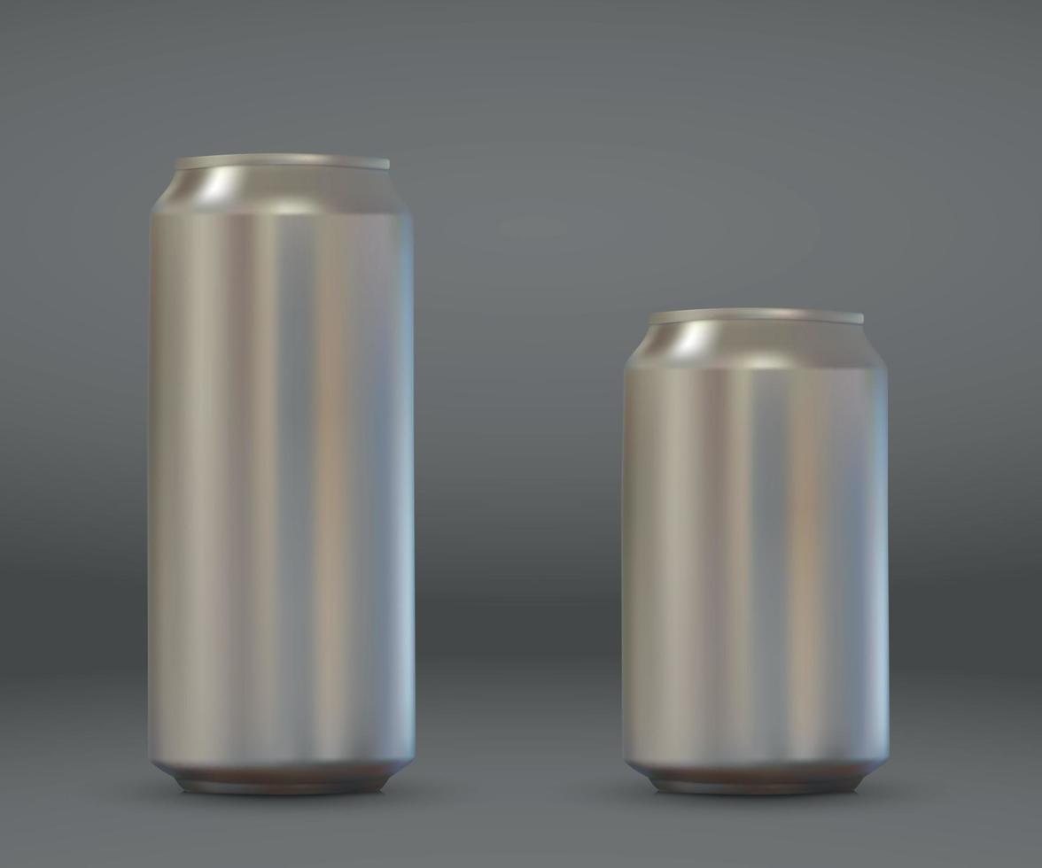 realistic aluminium can vector