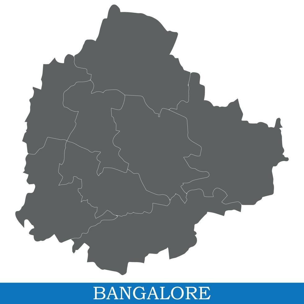 High Quality map city of India vector