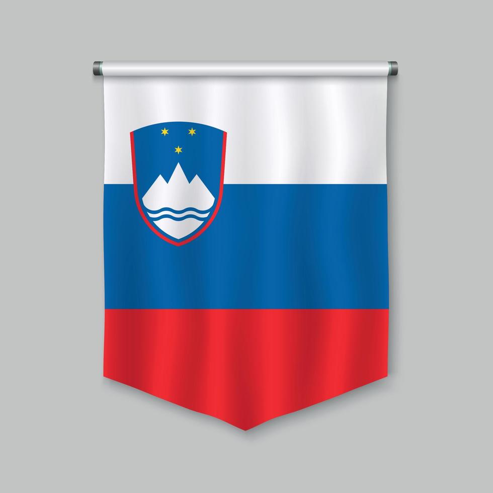 pennant with flag vector