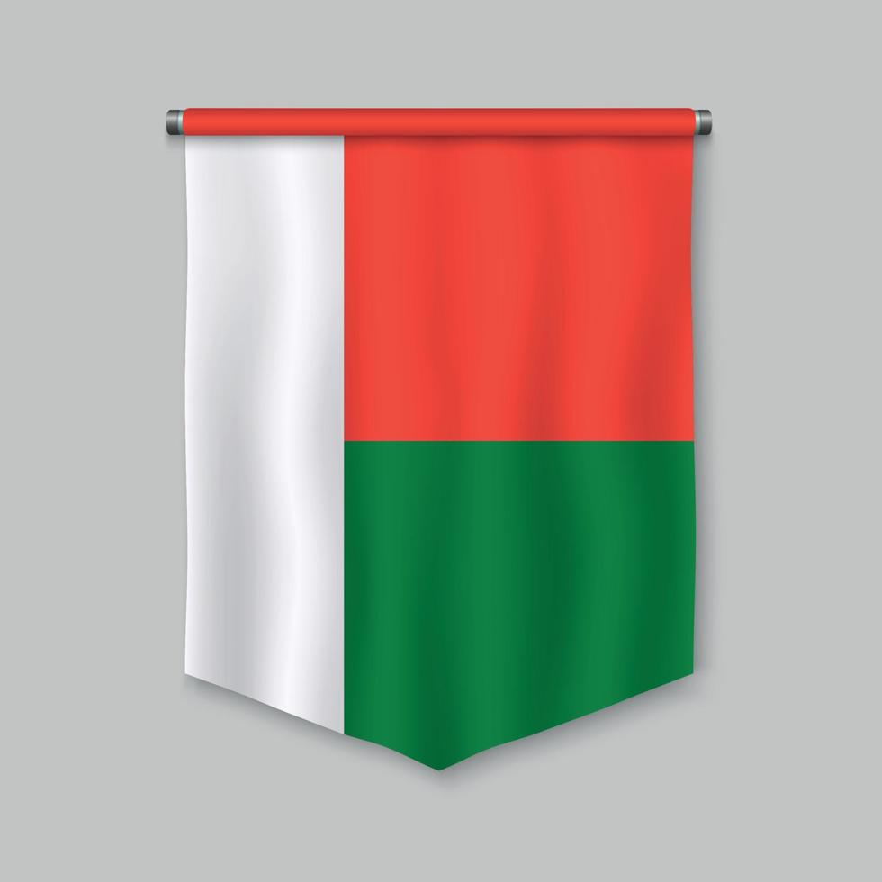 pennant with flag vector