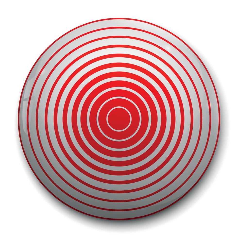 Pain circle red icon vector