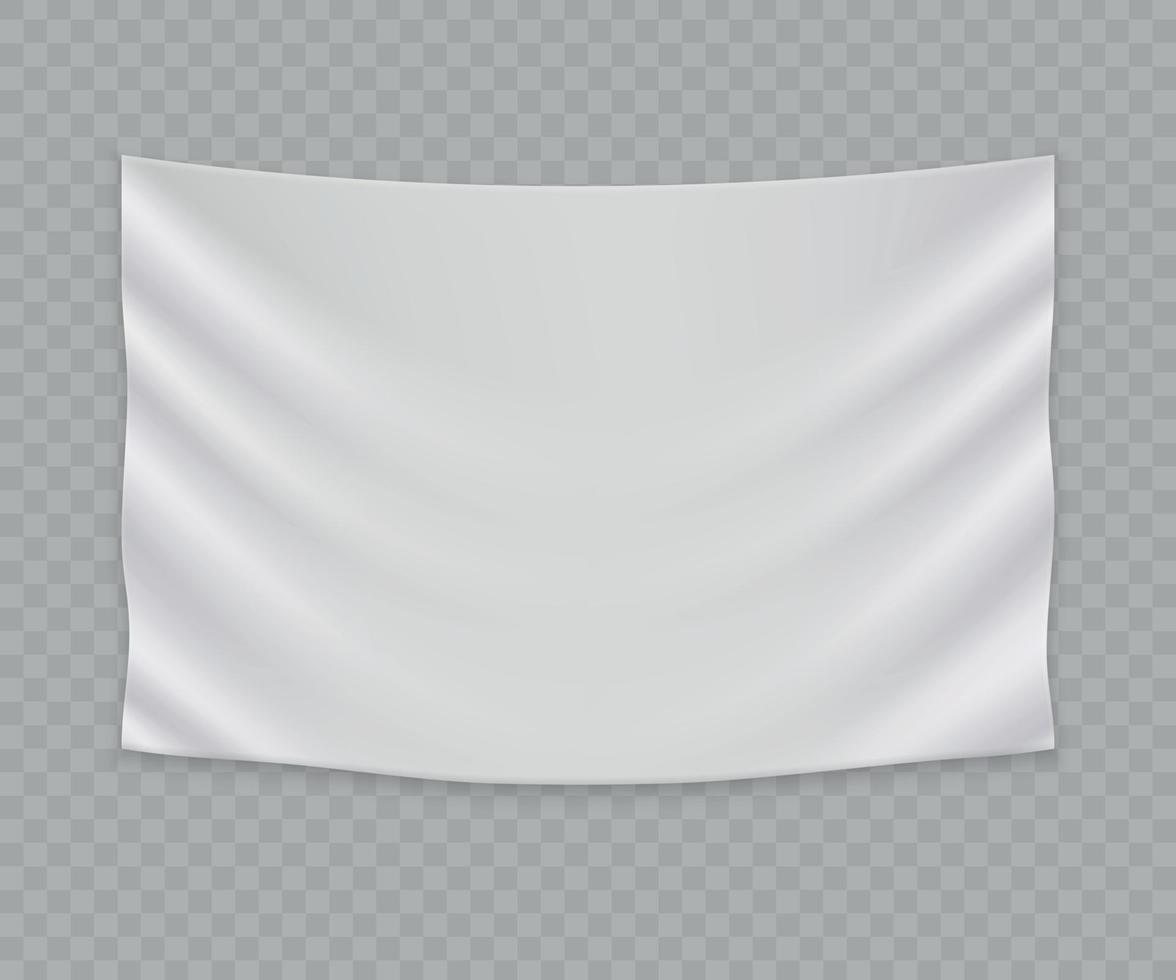 bandera blanca en blanco vector