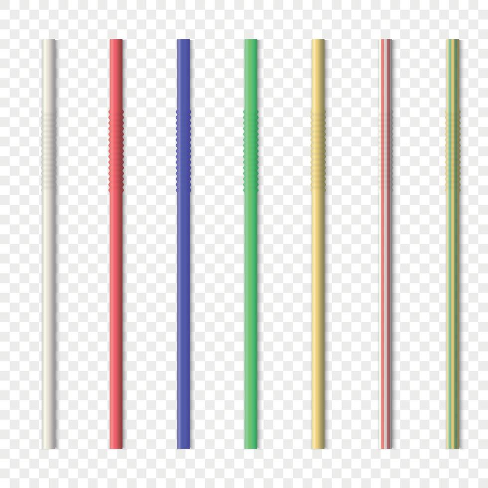 Colorful drinking straws. vector