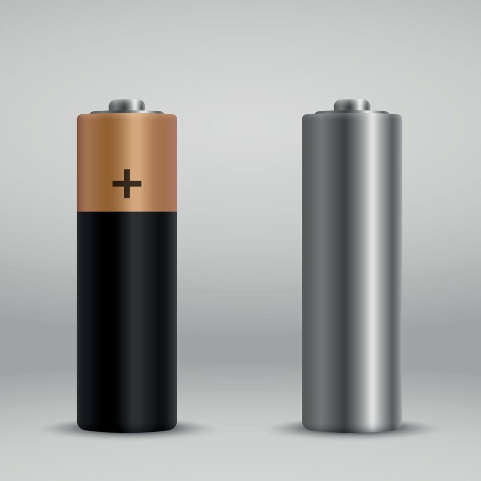 realistic alkaline battery vector