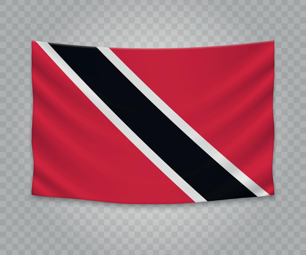 Realistic hanging flag vector