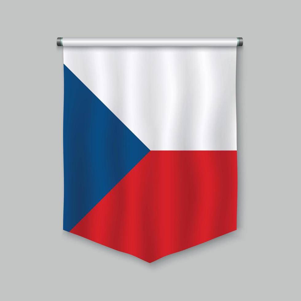 pennant with flag vector