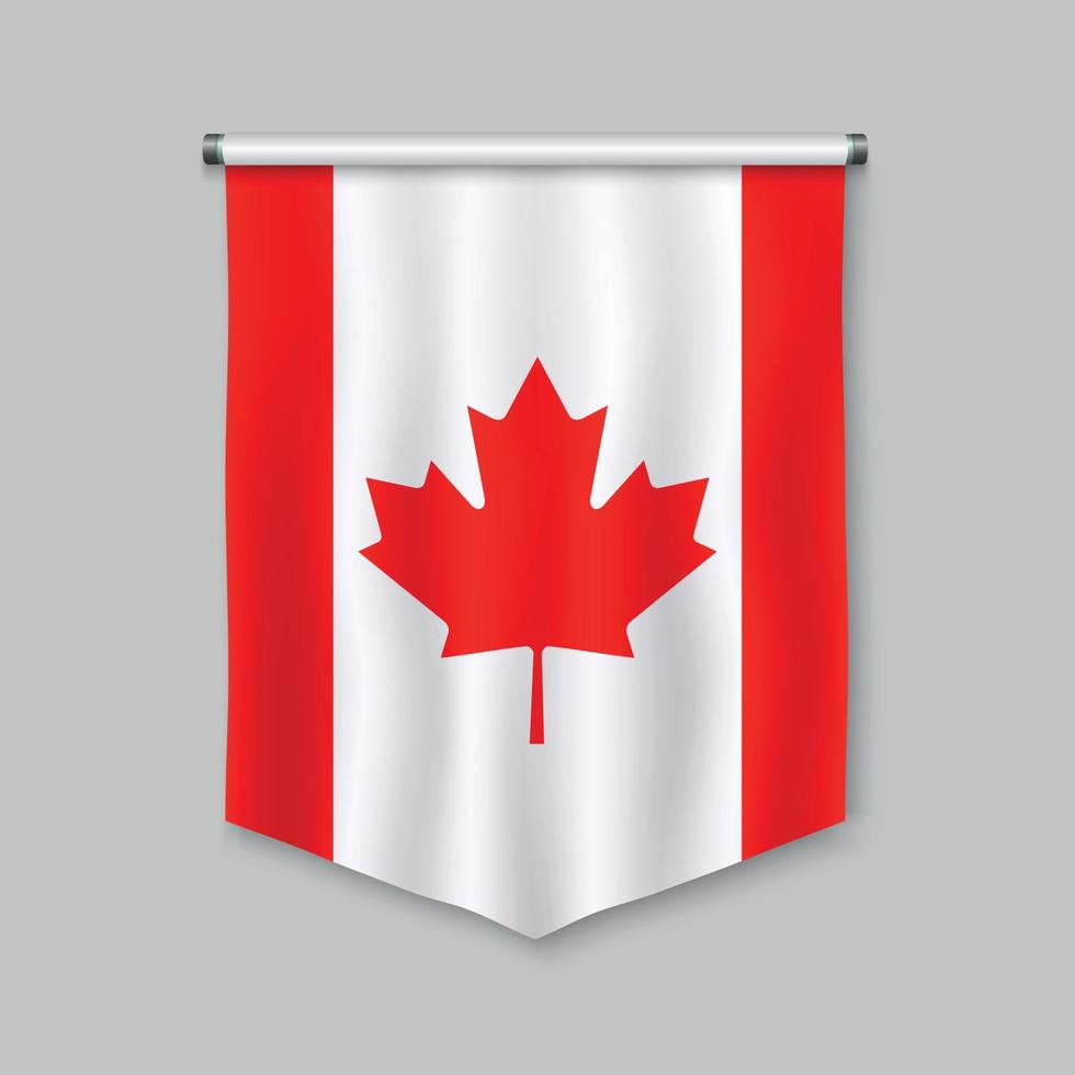 pennant with flag vector