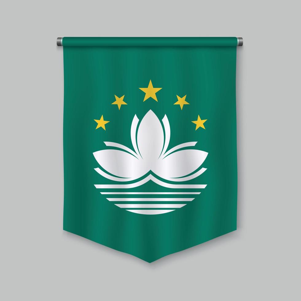 pennant with flag vector