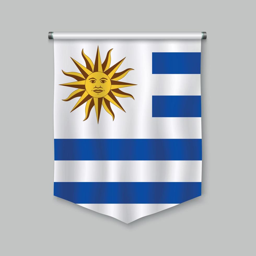 banderín con bandera vector