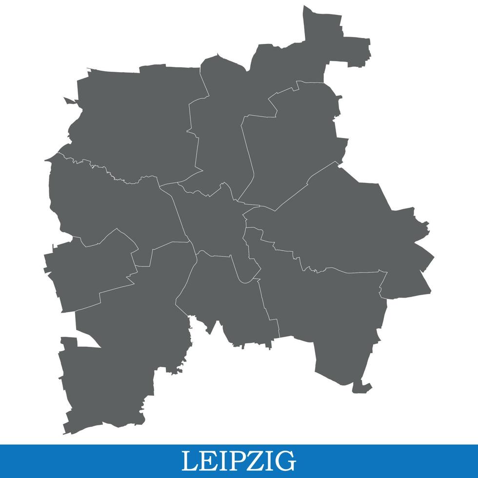 mapa de alta calidad de la ciudad de alemania vector