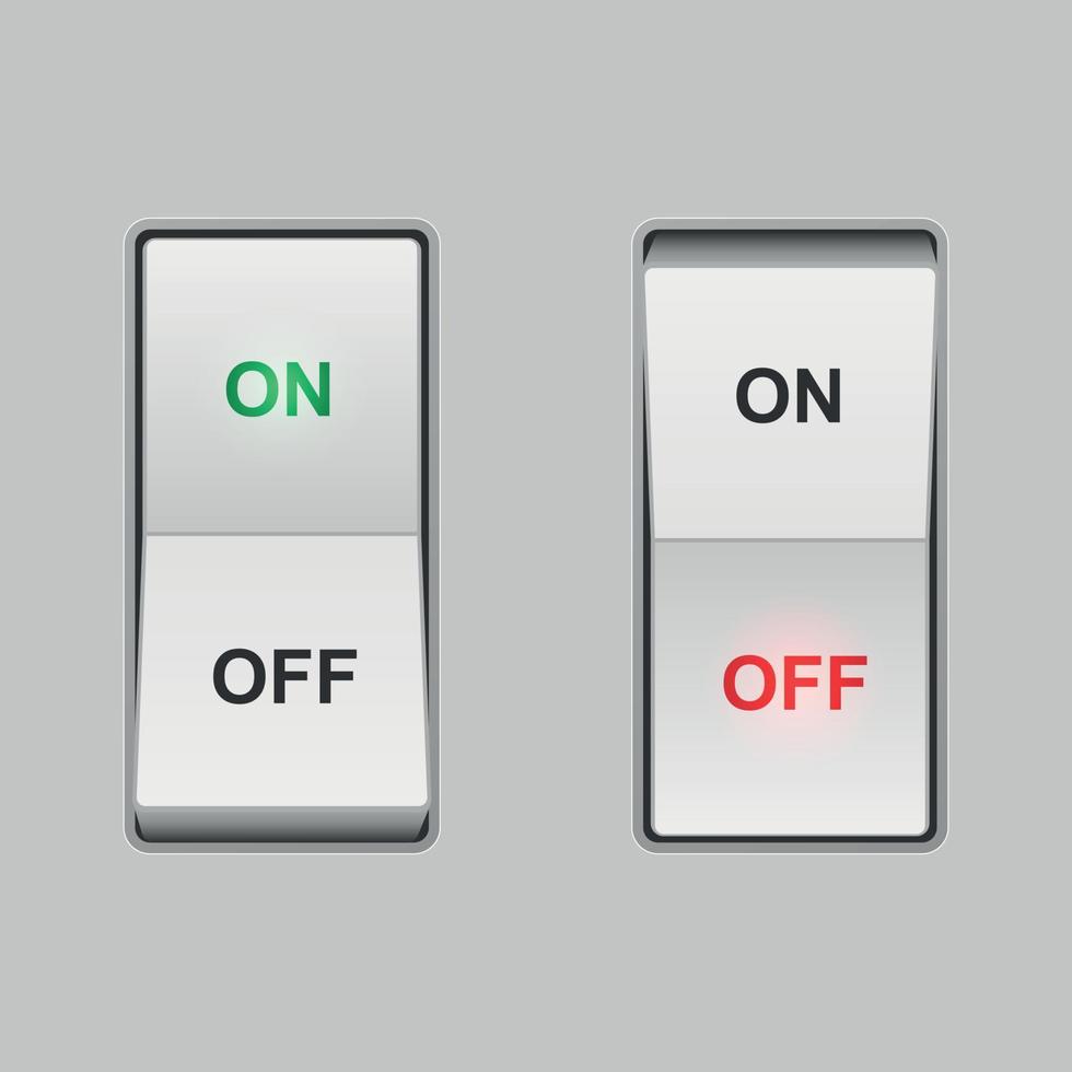 Realistic toggle switch vector