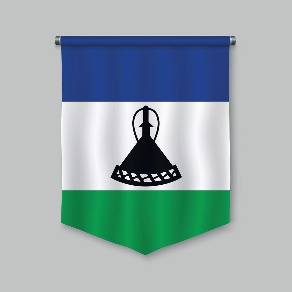 pennant with flag vector