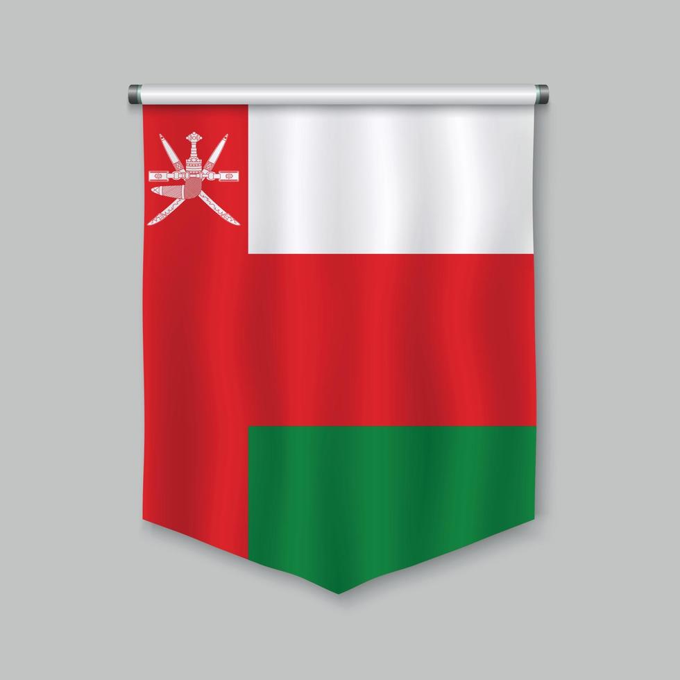 pennant with flag vector