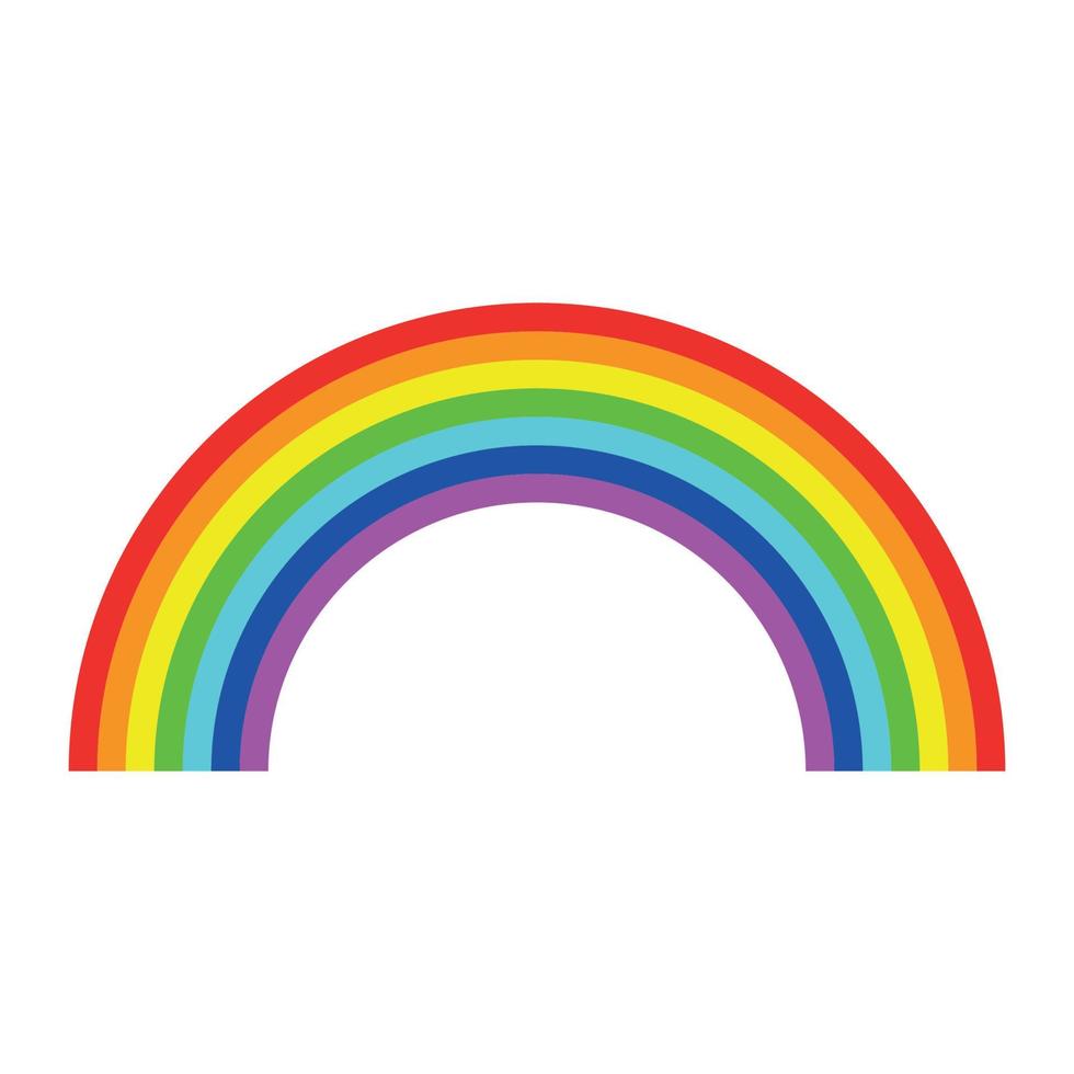 Rainbow arc icon. vector
