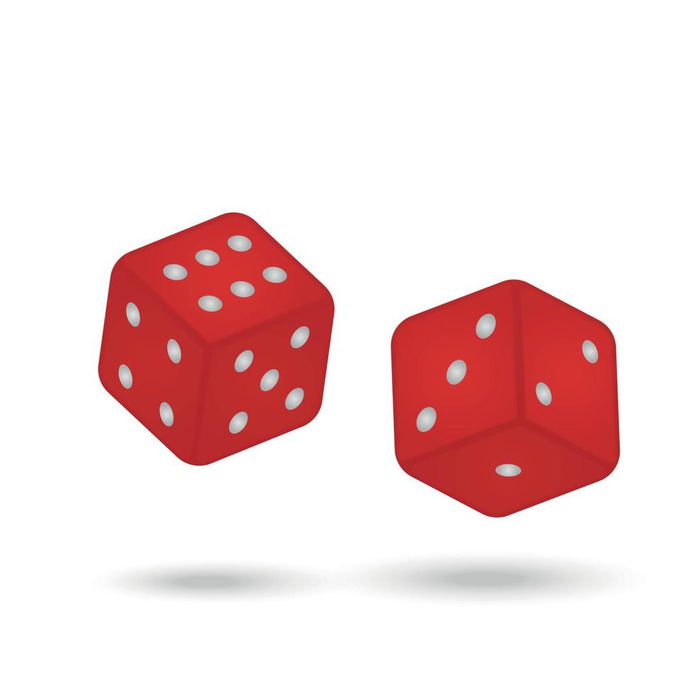 game dice isolated vector