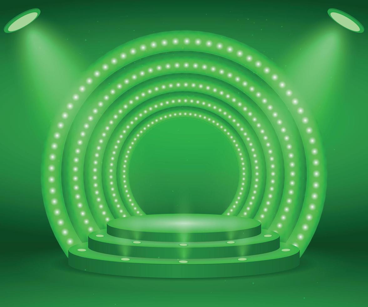 Stage with lights vector