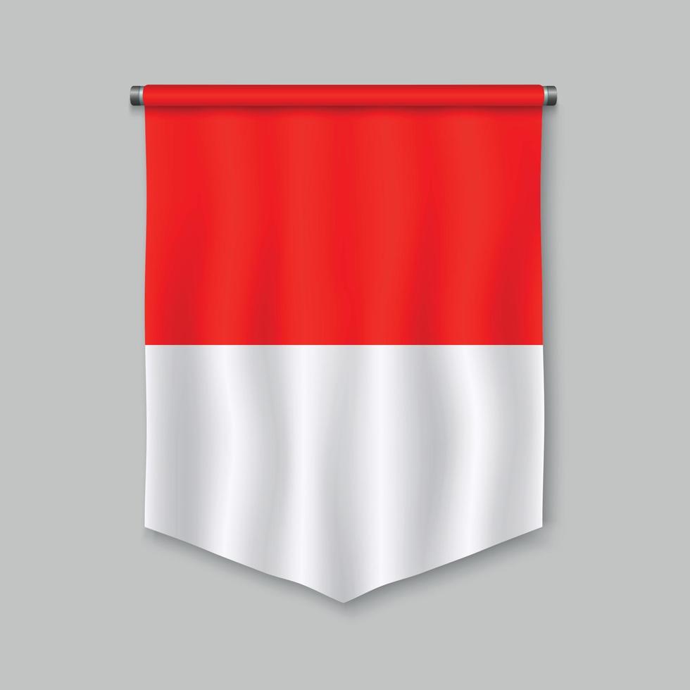 pennant with flag vector