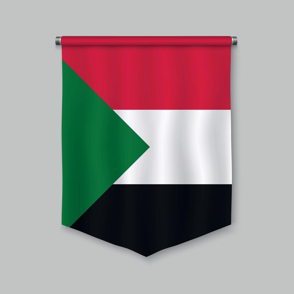 pennant with flag vector