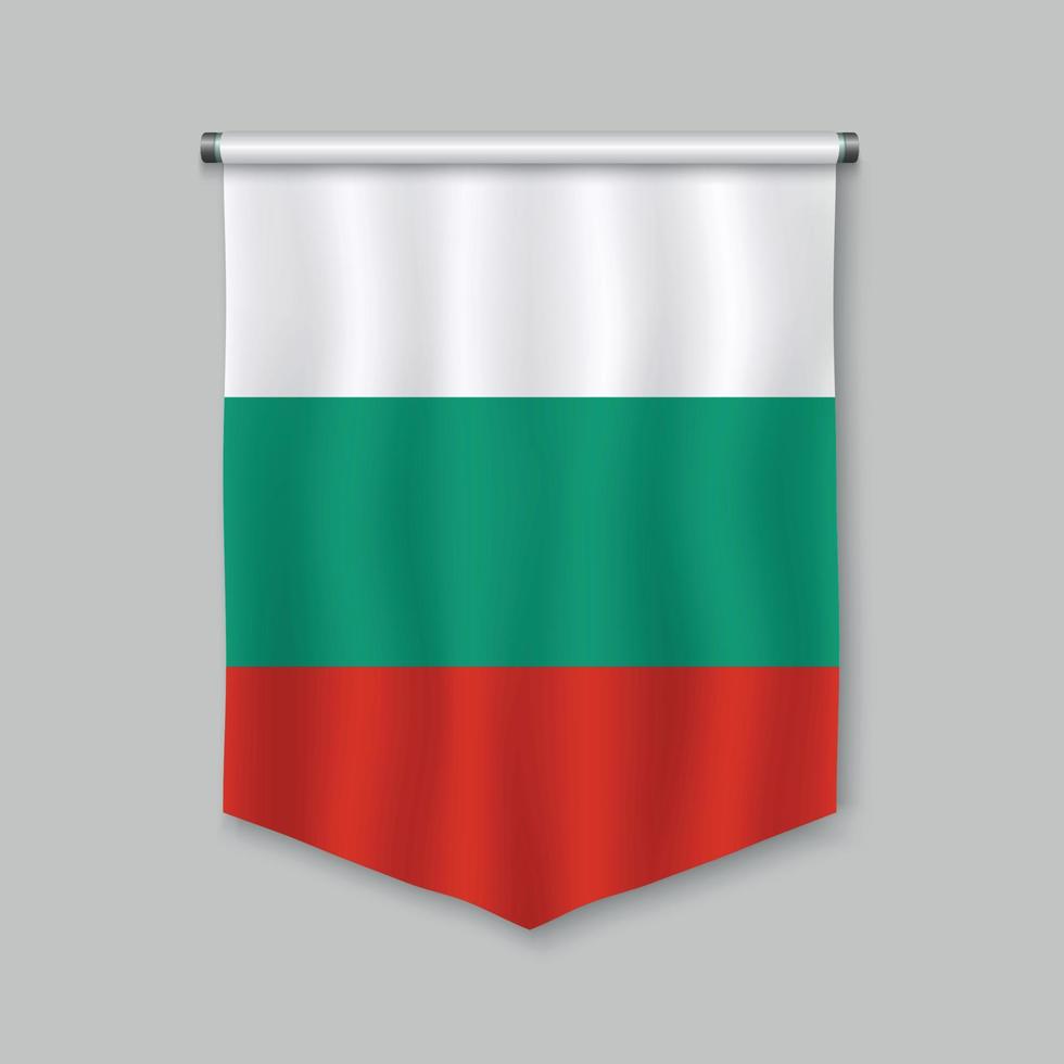 pennant with flag vector