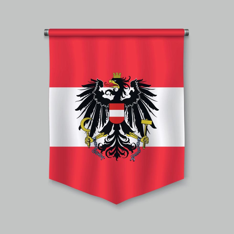 pennant with flag vector