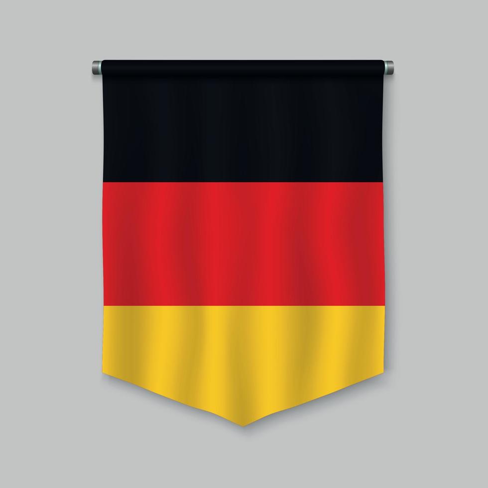 pennant with flag vector