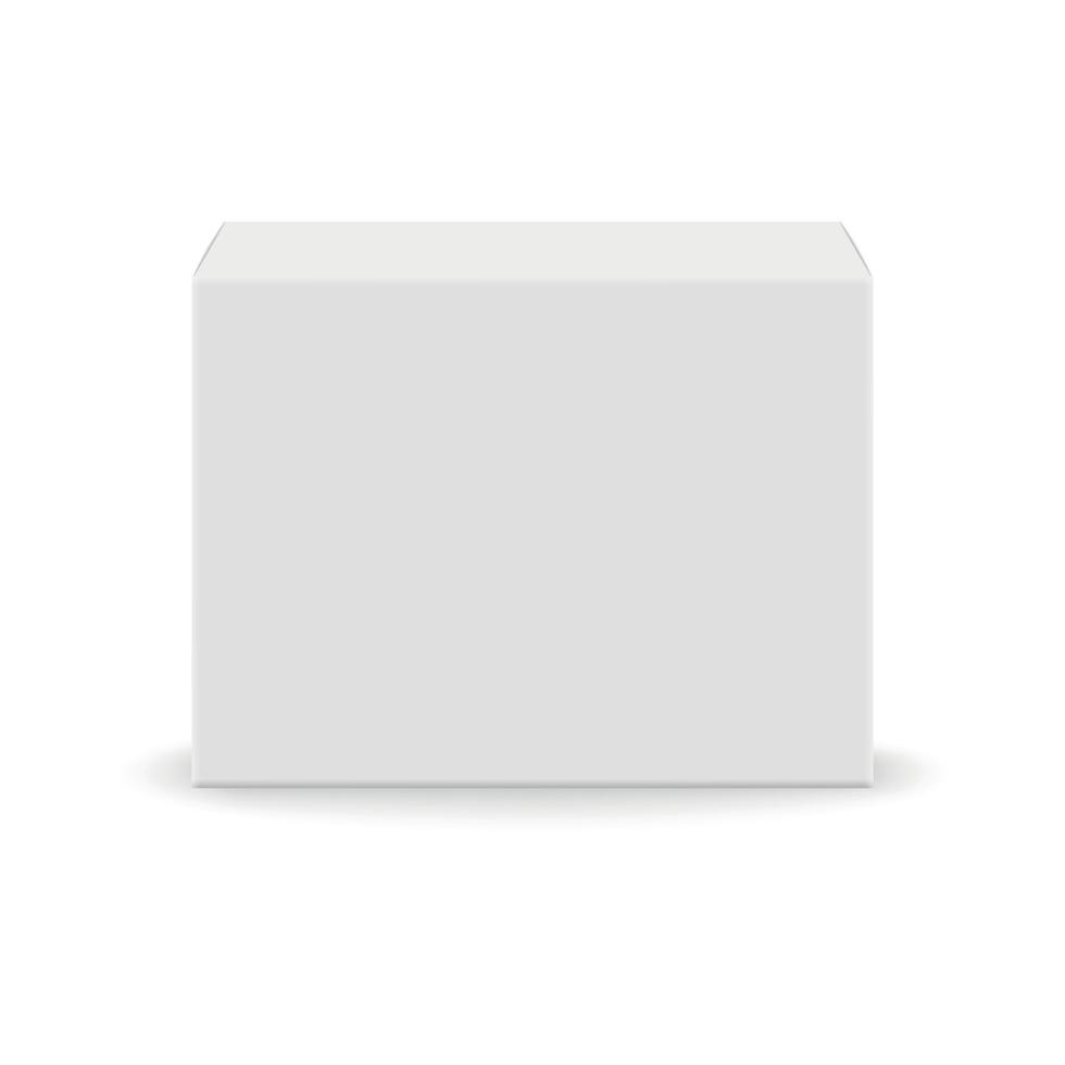 white blank box vector