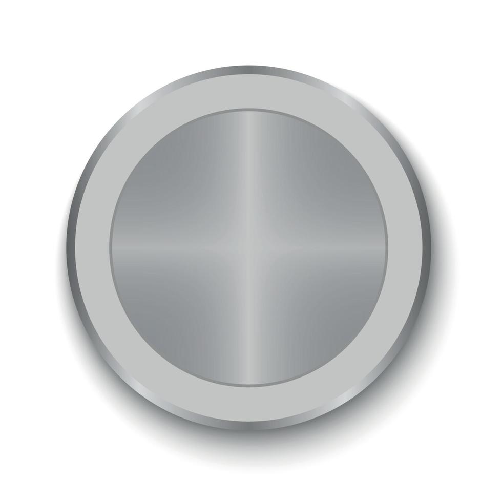 Realistic Metal Button vector