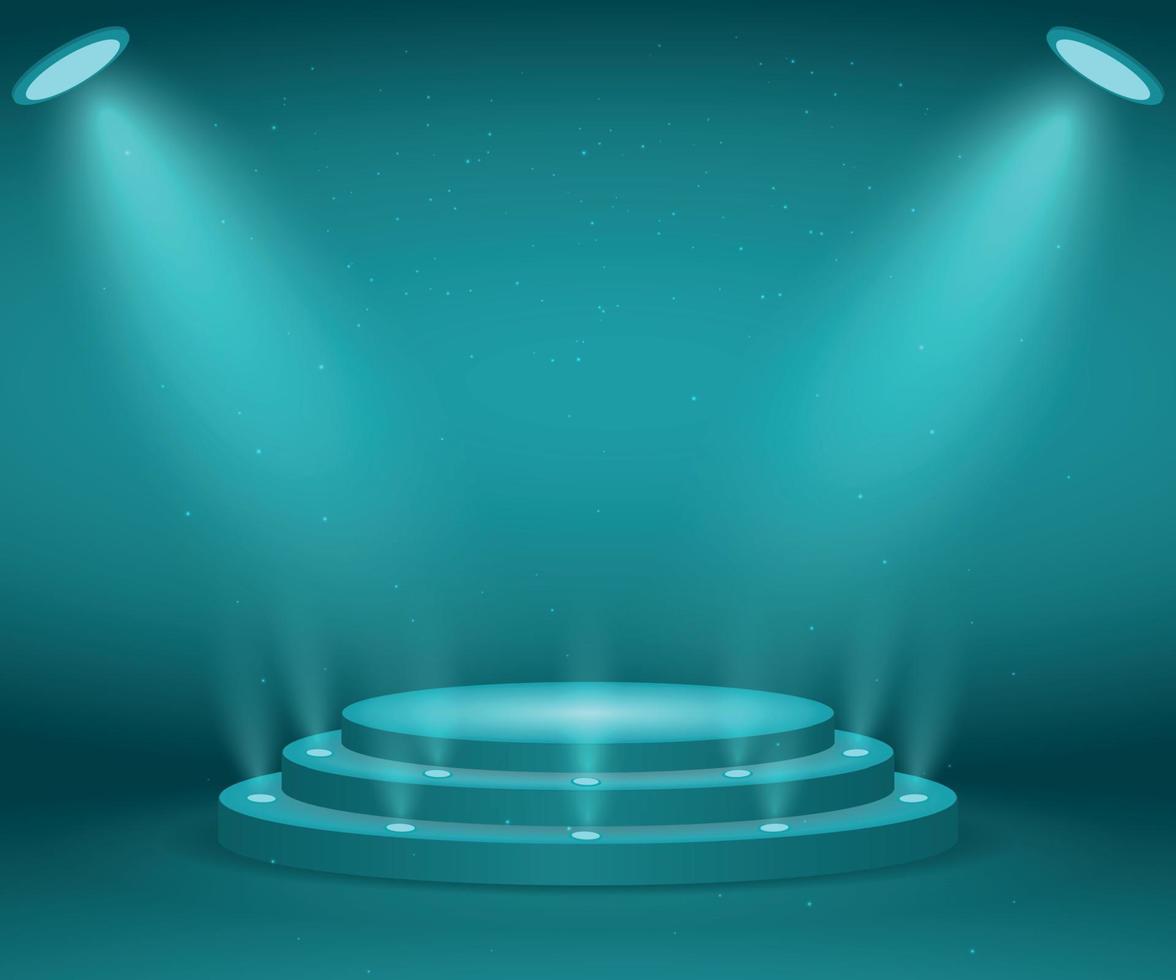 Stage with lights vector