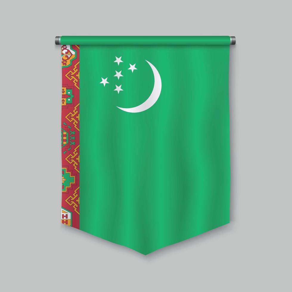 pennant with flag vector