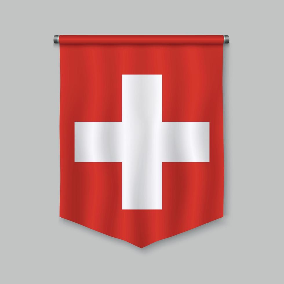 pennant with flag vector