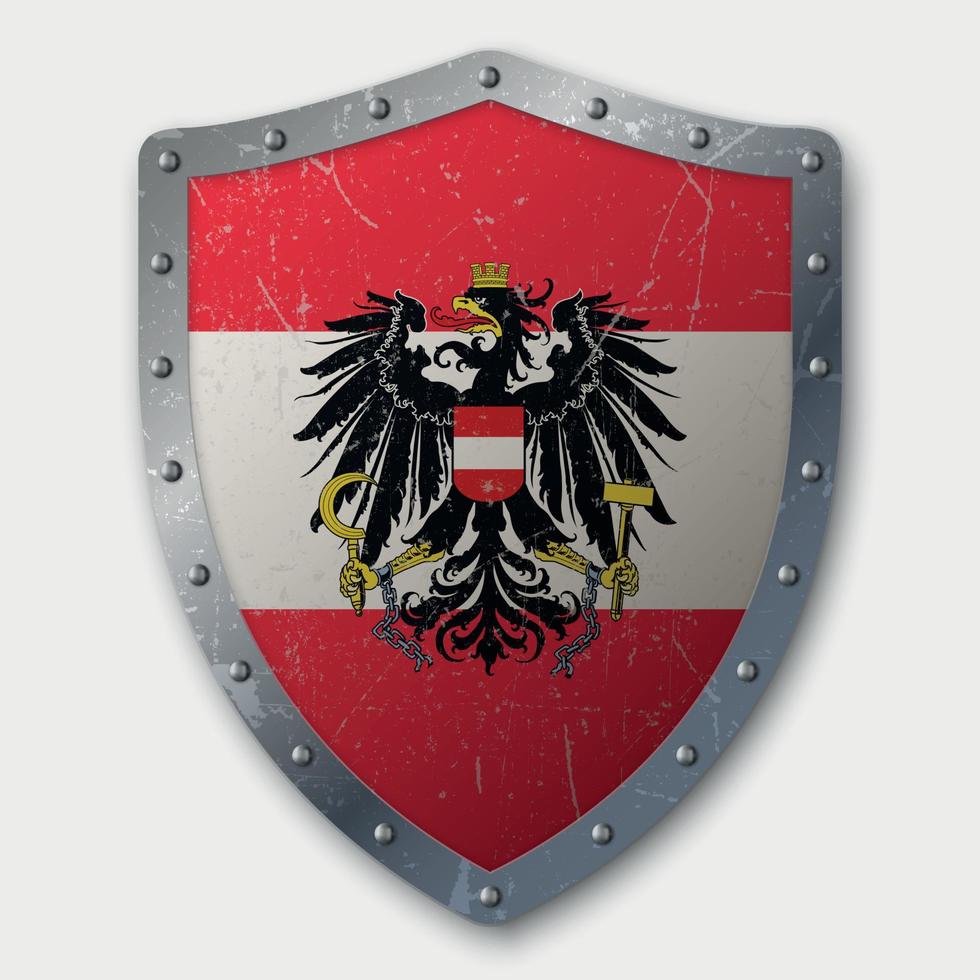 Old Shield with Flag vector
