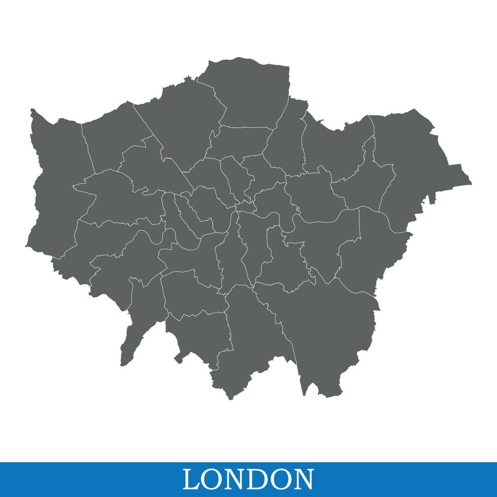 High Quality map ofcity in United Kingdom vector