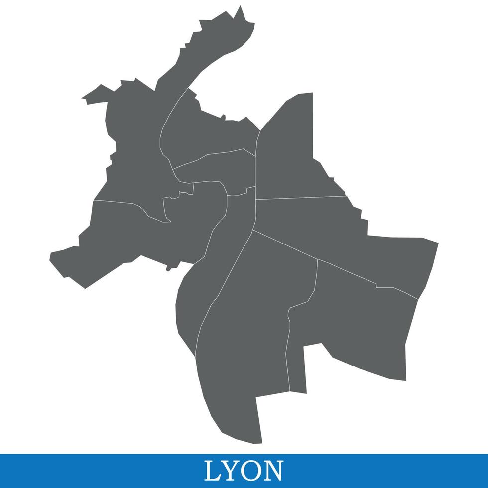 High Quality map city of France vector