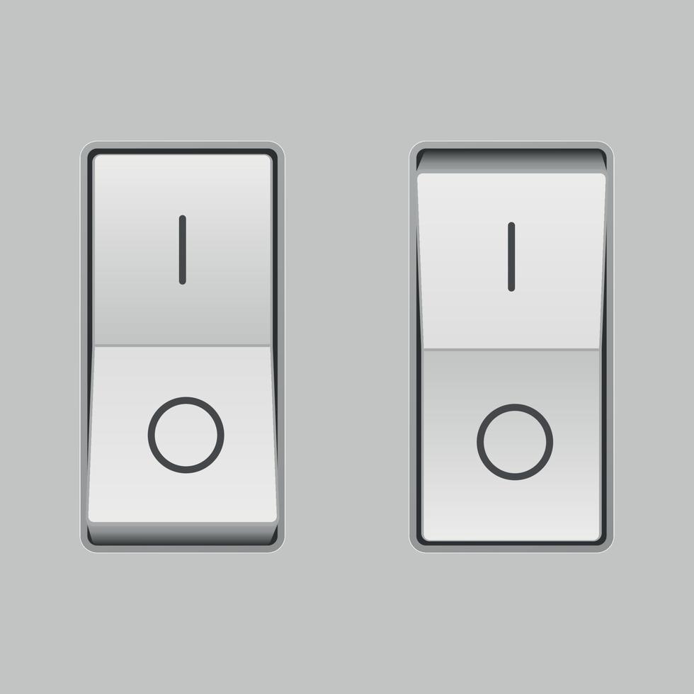 Realistic toggle switch vector