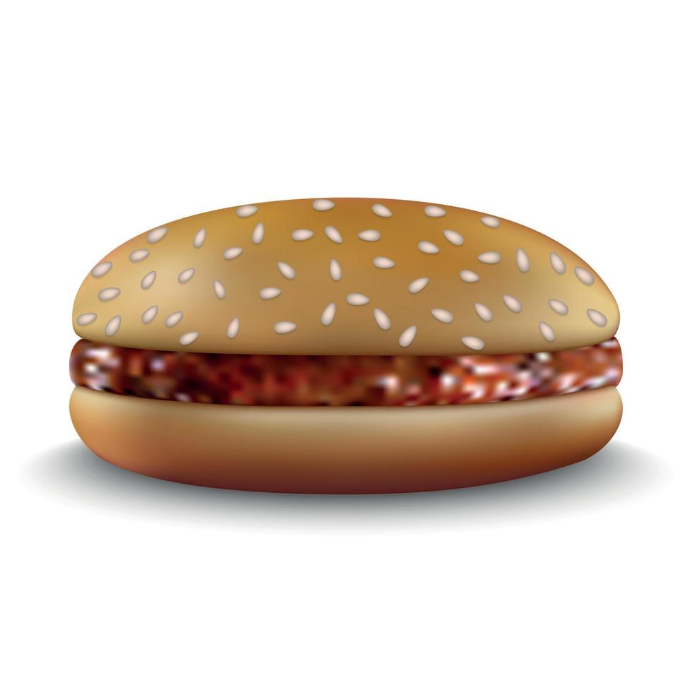 Burger on white background vector