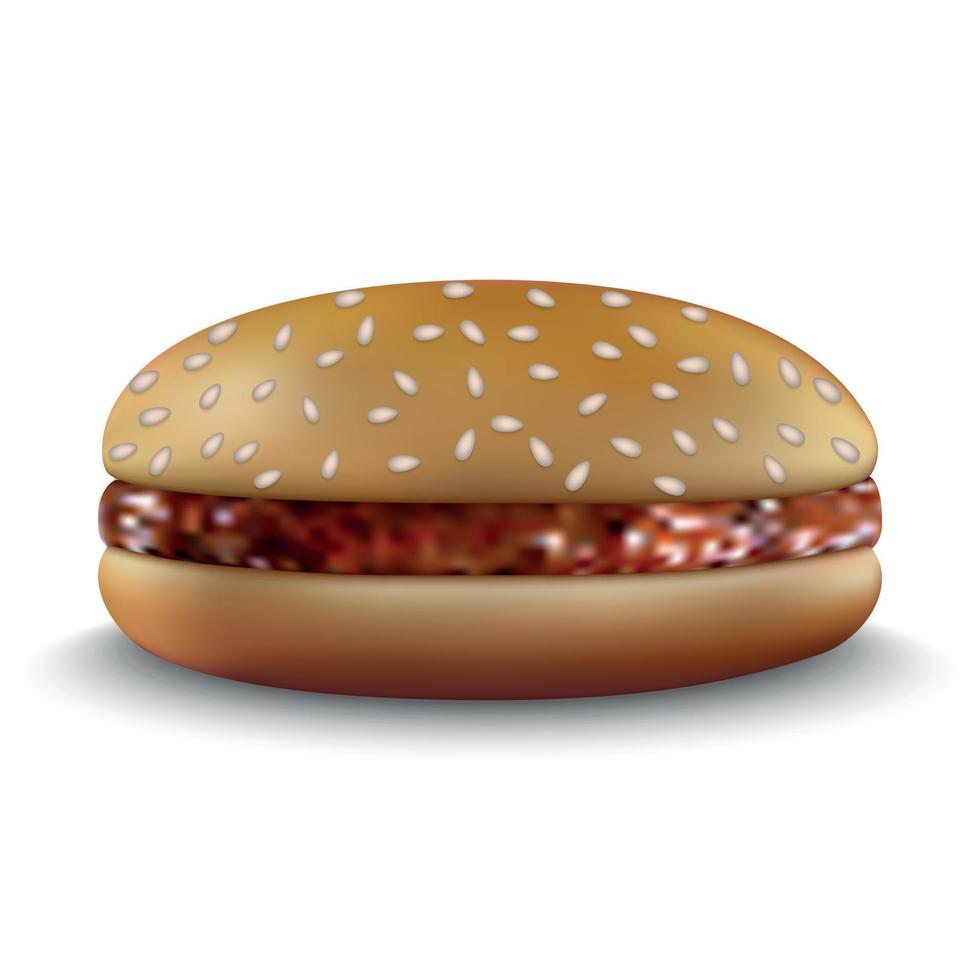 hamburguesa sobre fondo blanco vector