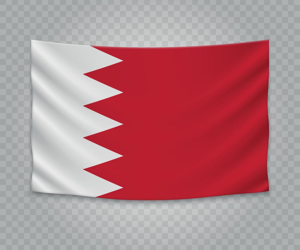 Realistic hanging flag vector