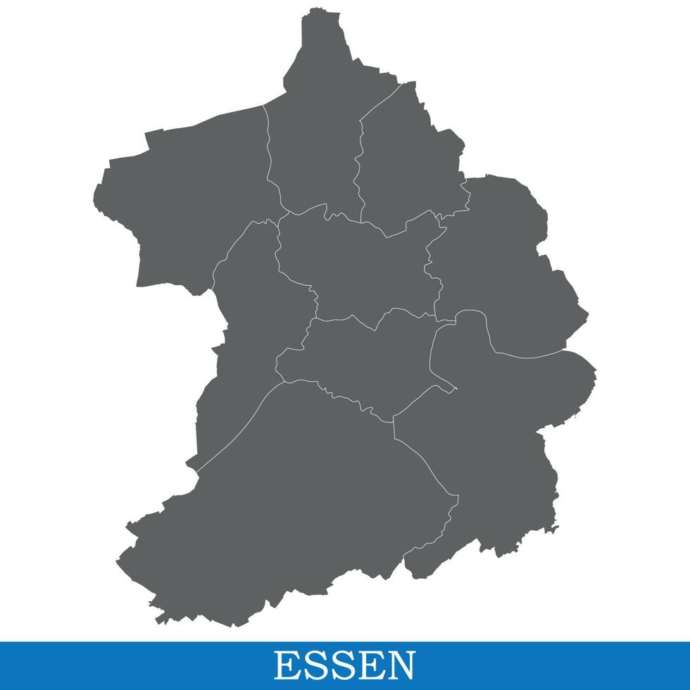 High Quality map city of Germany vector