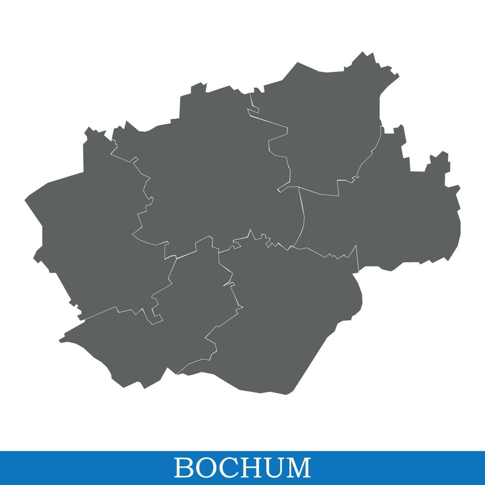 High Quality map city of Germany vector