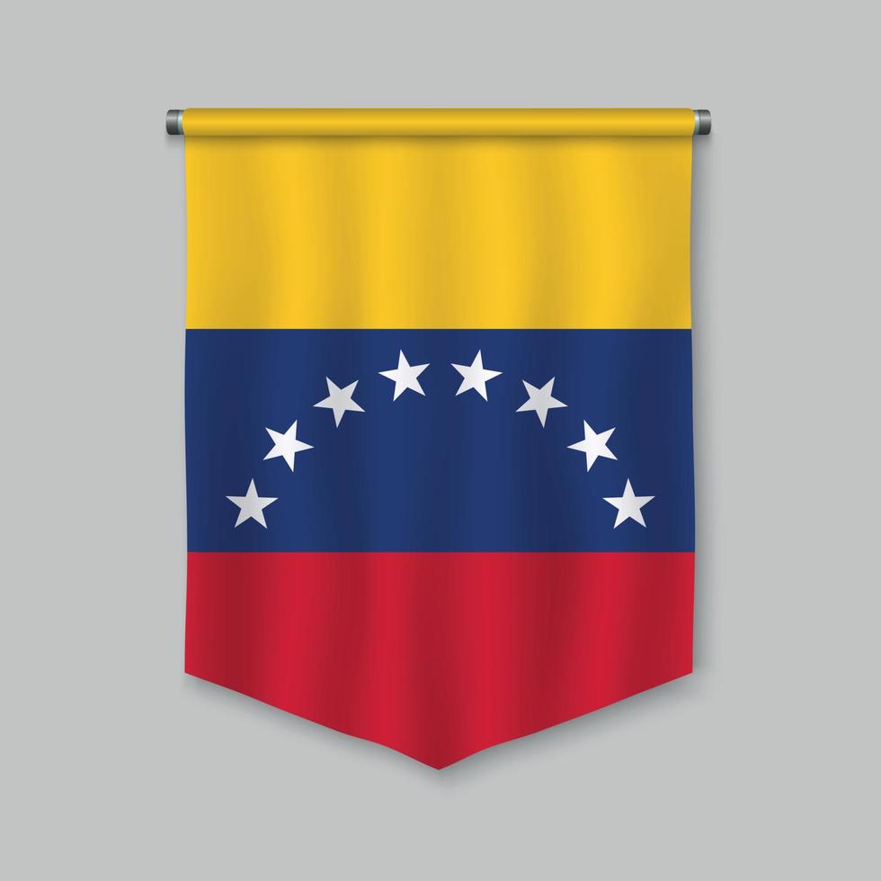 banderín con bandera vector