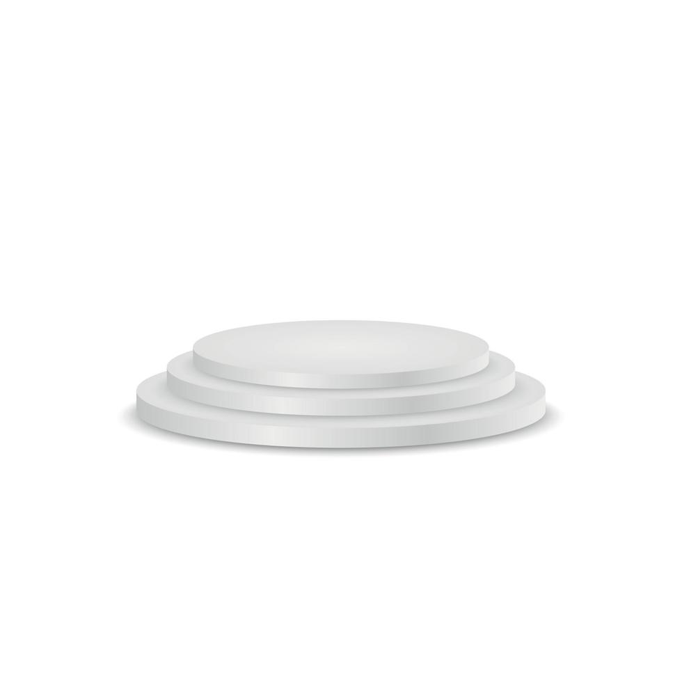 Round podium isolated vector